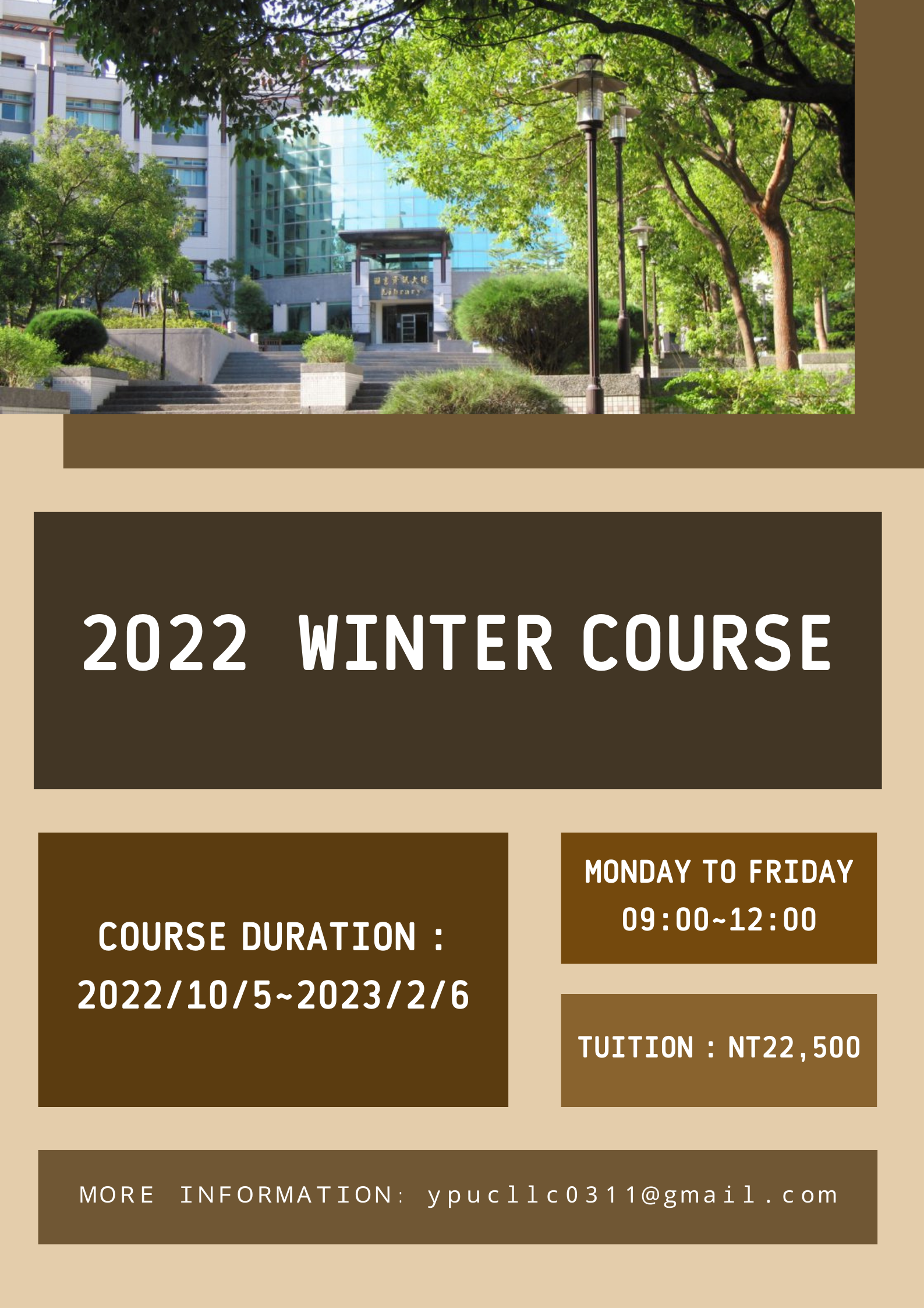 2022 winter course